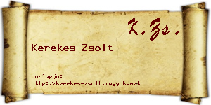 Kerekes Zsolt névjegykártya